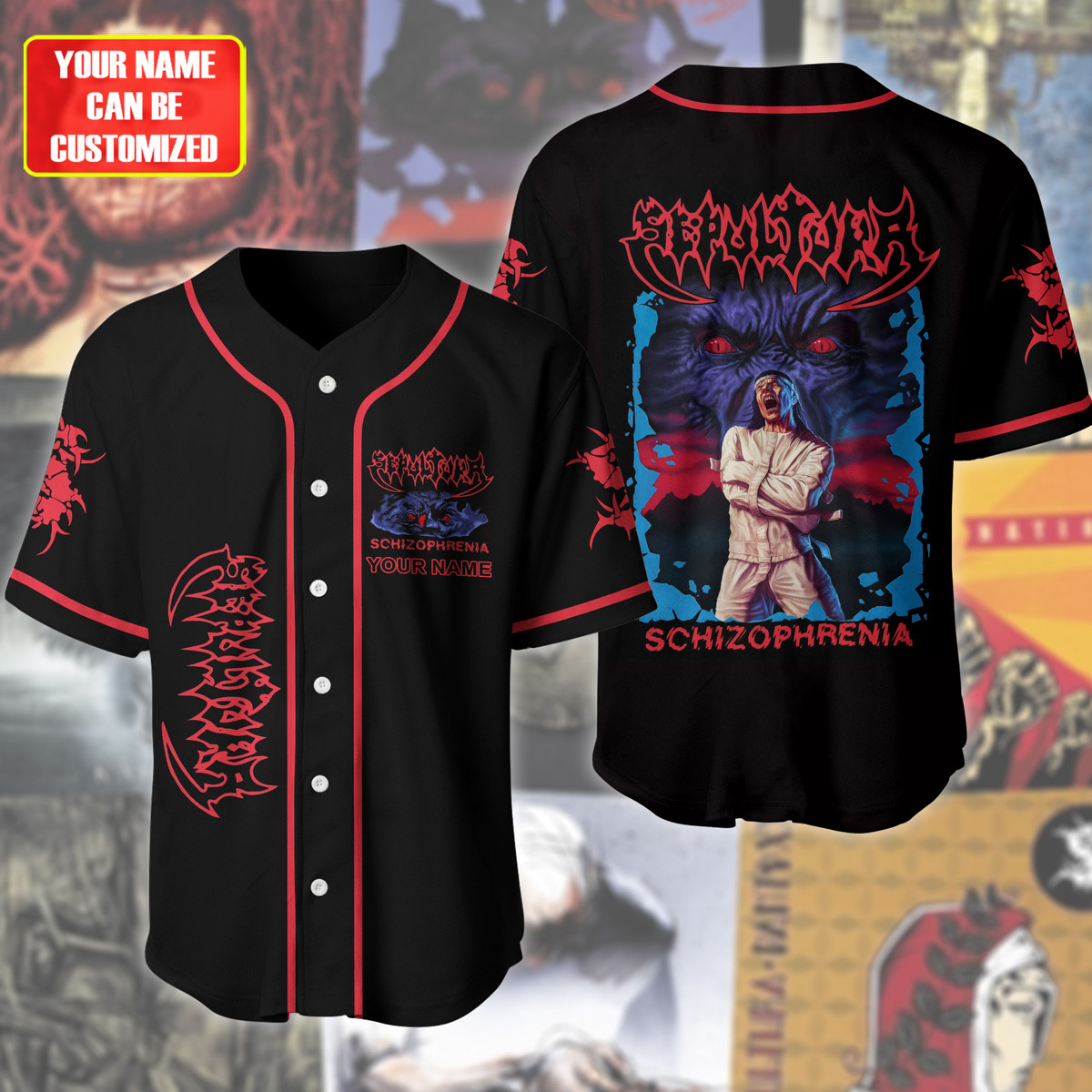 Jerseytrend Sepultura Band Schizophrenia Personalized Baseball Jersey For Fans - Image 2