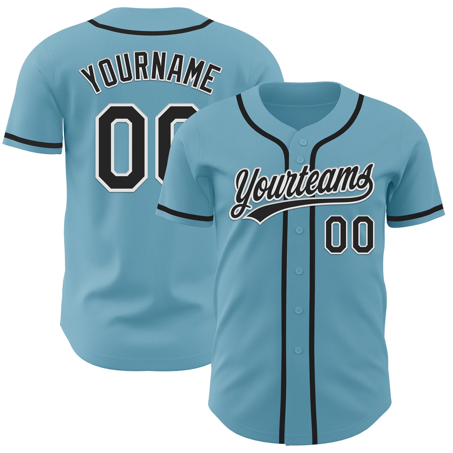 Jerseytrend Shadow Blue Black White Personalized Baseball Jersey For Fans