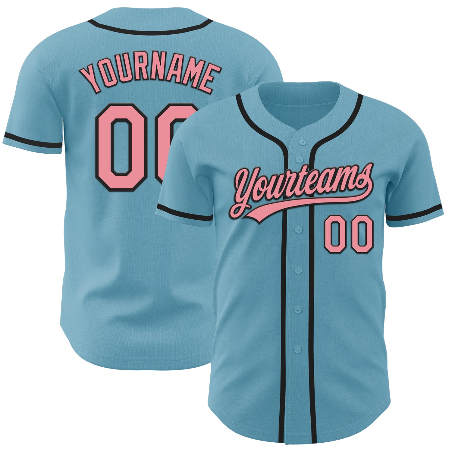 Jerseytrend Shadow Blue Medium Pink Black Personalized Baseball Jersey For Fans
