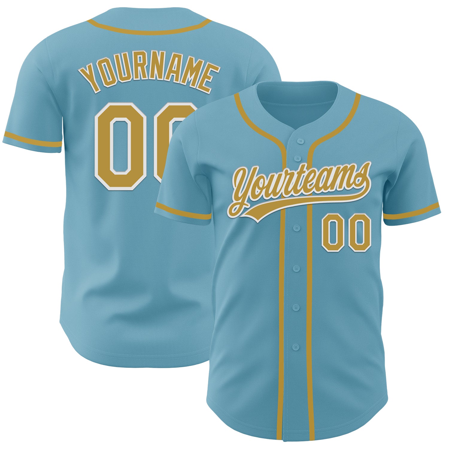 Jerseytrend Shadow Blue Old Gold White Personalized Baseball Jersey For Fans