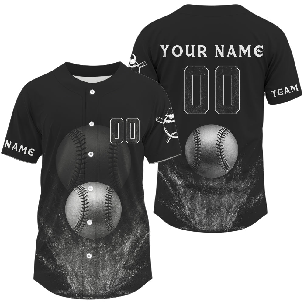Mckenzieshoponline Silver Black Personalized Baseball Jersey For Fans