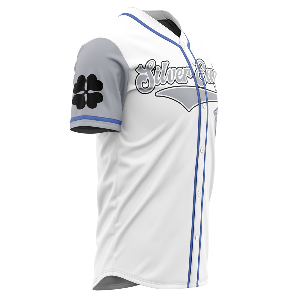 Mckenzieshoponline Silver Eagles Black Clover Personalized Baseball Jersey For Fans - Image 2