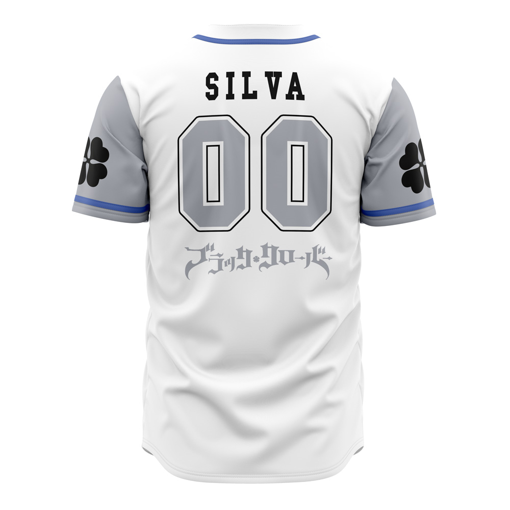 Mckenzieshoponline Silver Eagles Black Clover Personalized Baseball Jersey For Fans - Image 3