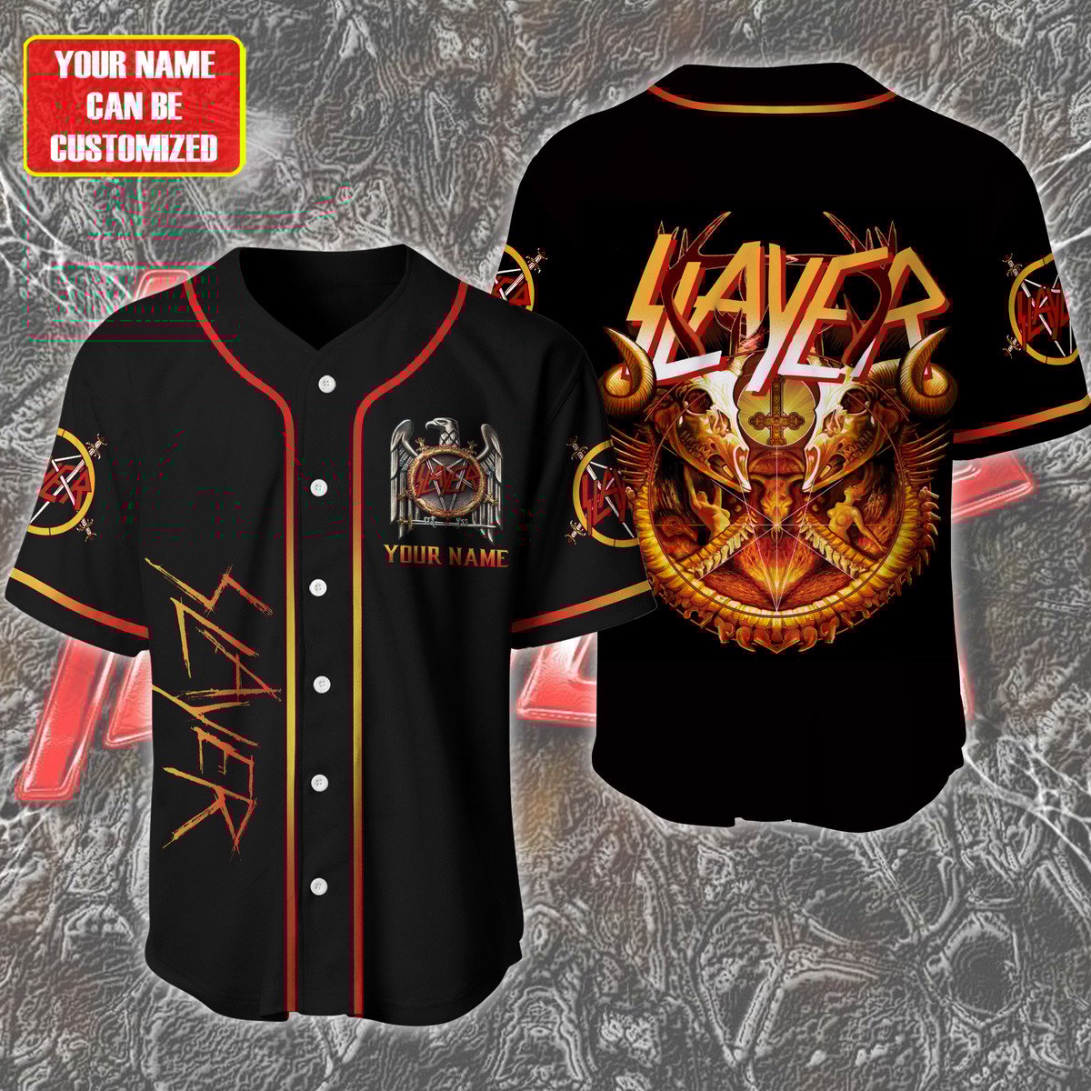 Jerseytrend Slayer Band Personalized Baseball Jersey For Fans