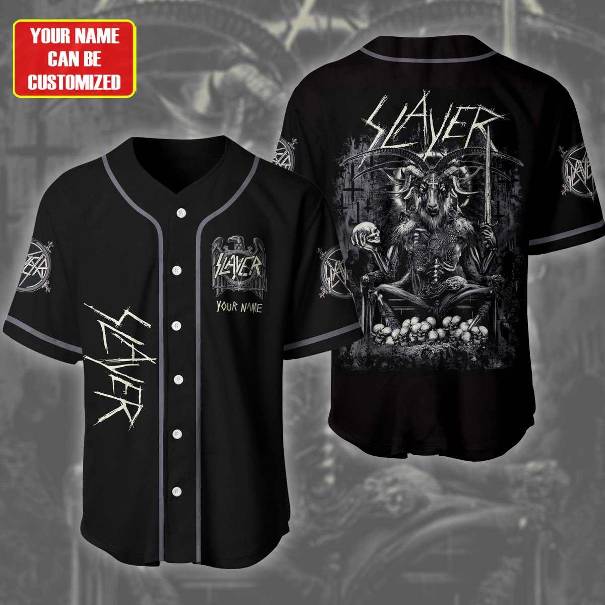 Jerseytrend Slayer Band Reigning Goat Personalized Baseball Jersey For Fans