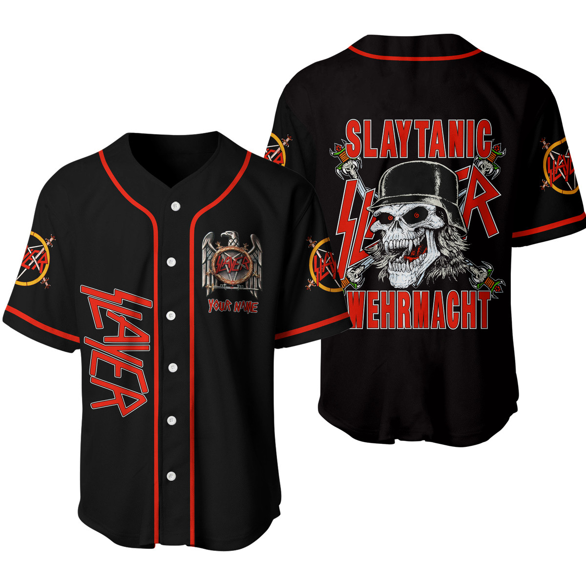 Jerseytrend Slayer Band Slaytanic Wehrmacht Personalized Baseball Jersey For Fans - Image 3