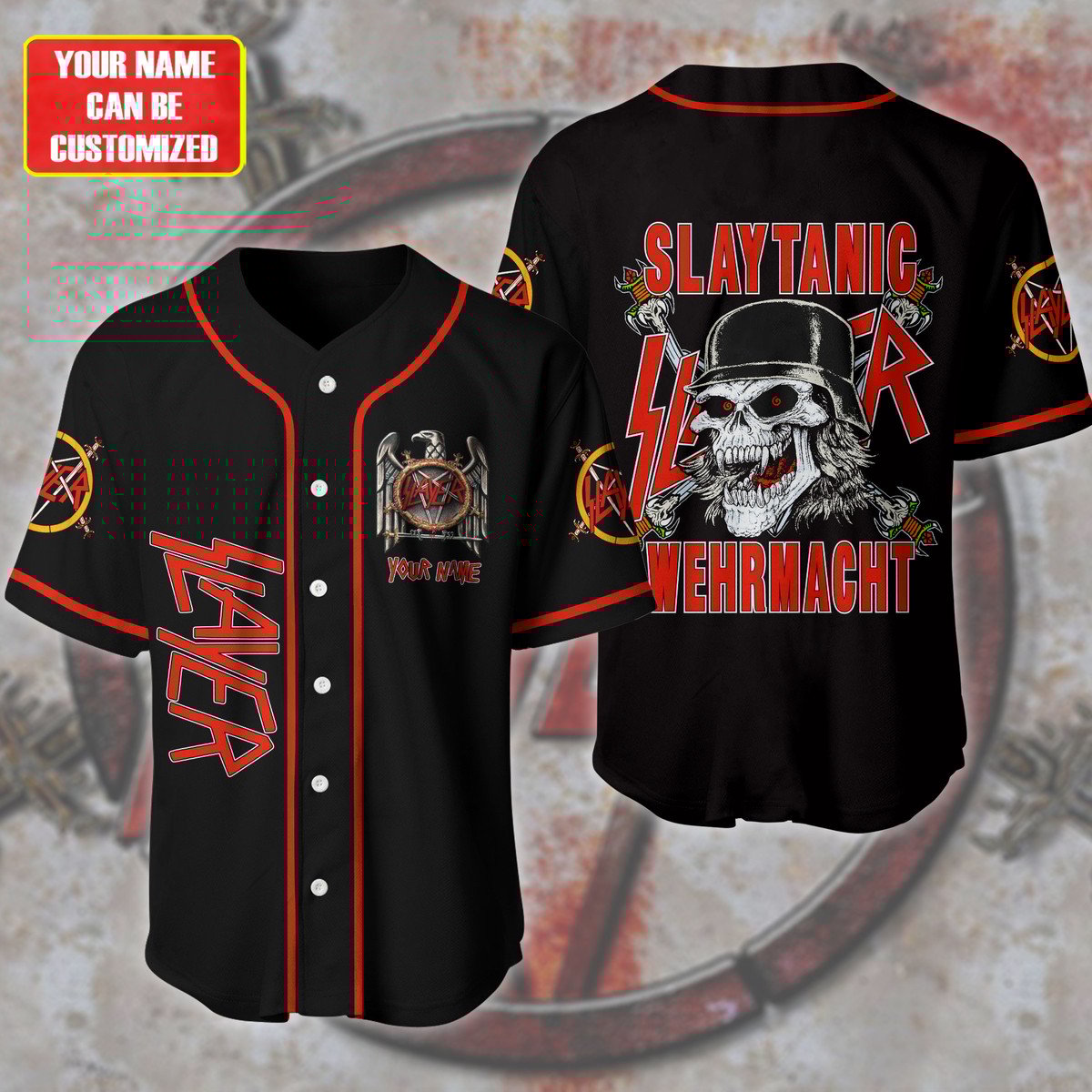 Jerseytrend Slayer Band Slaytanic Wehrmacht Personalized Baseball Jersey For Fans