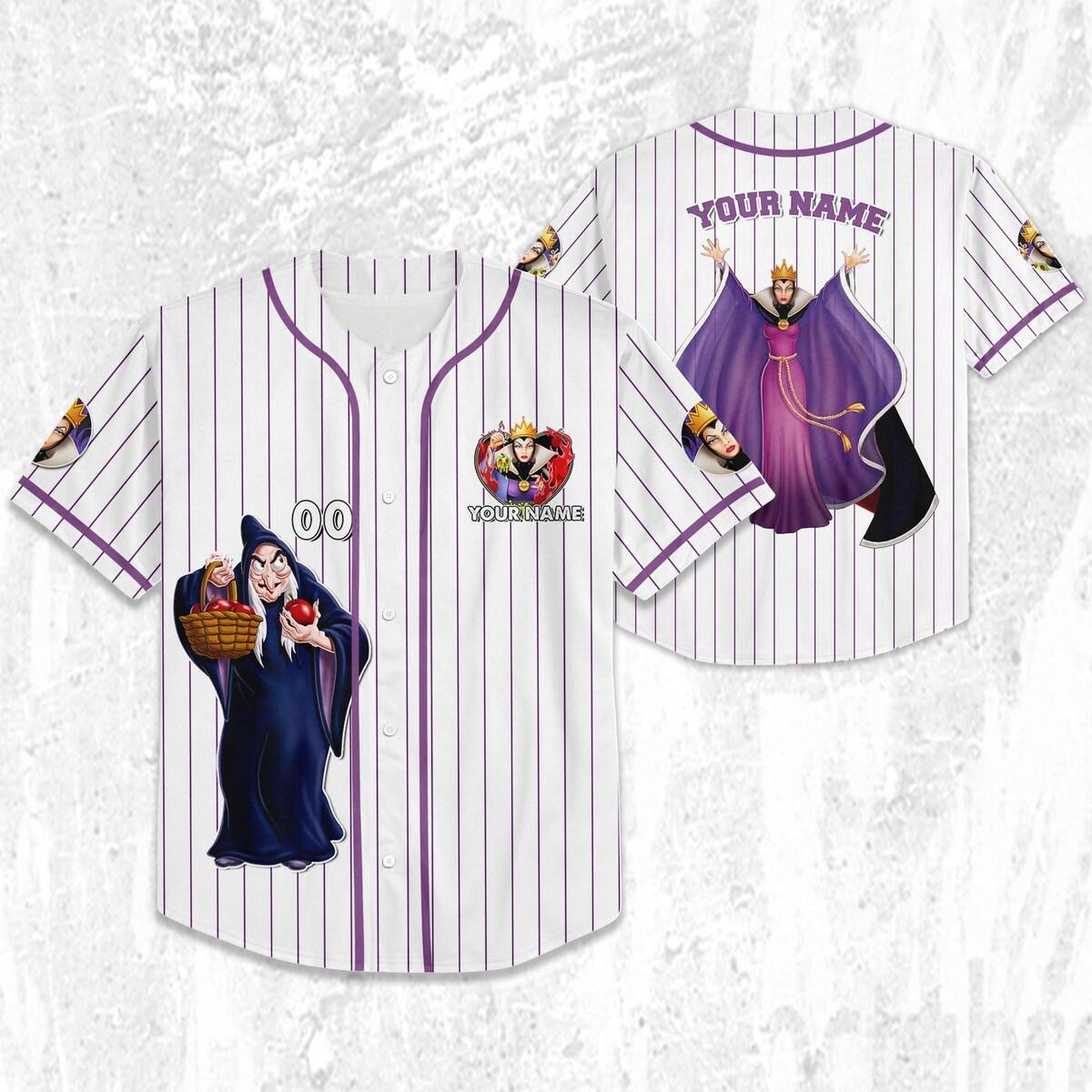 Mckenzieshoponline Snow White And The Seven Dwarfs Evil Queen Personalized Baseball Jersey For Fans - Image 3
