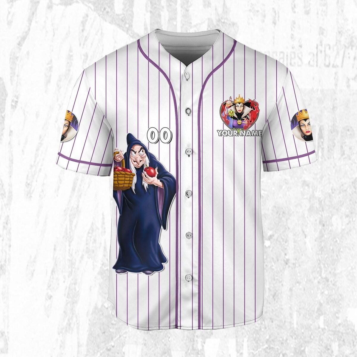Mckenzieshoponline Snow White And The Seven Dwarfs Evil Queen Personalized Baseball Jersey For Fans - Image 4