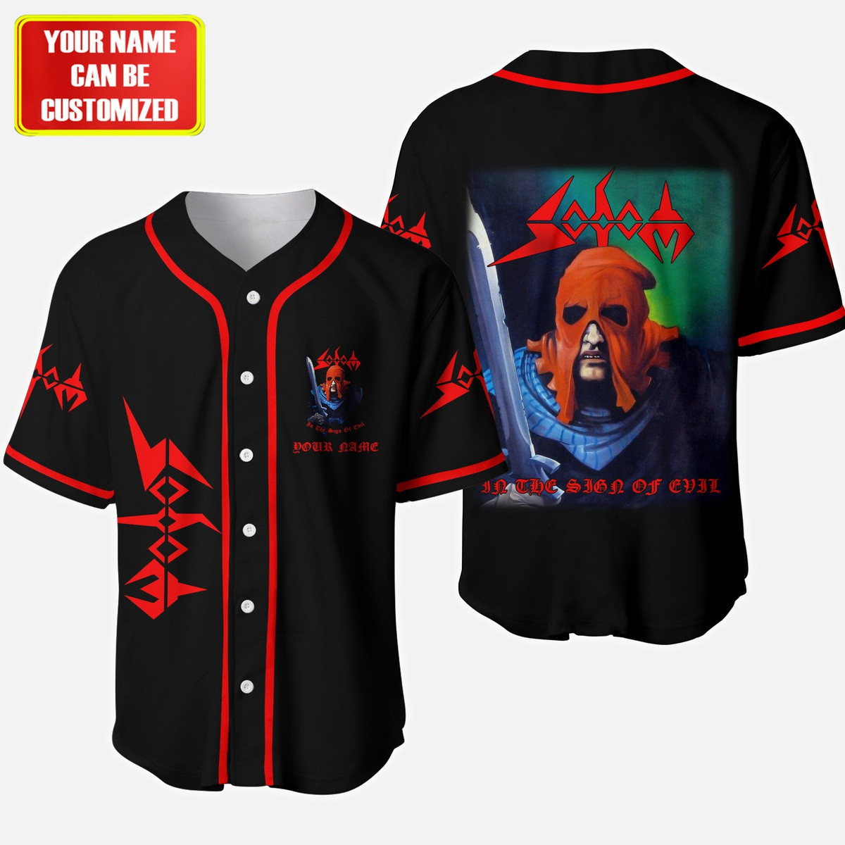 Jerseytrend Sodom Band In The Sign Of Evil Personalized Baseball Jersey For Fans - Image 2