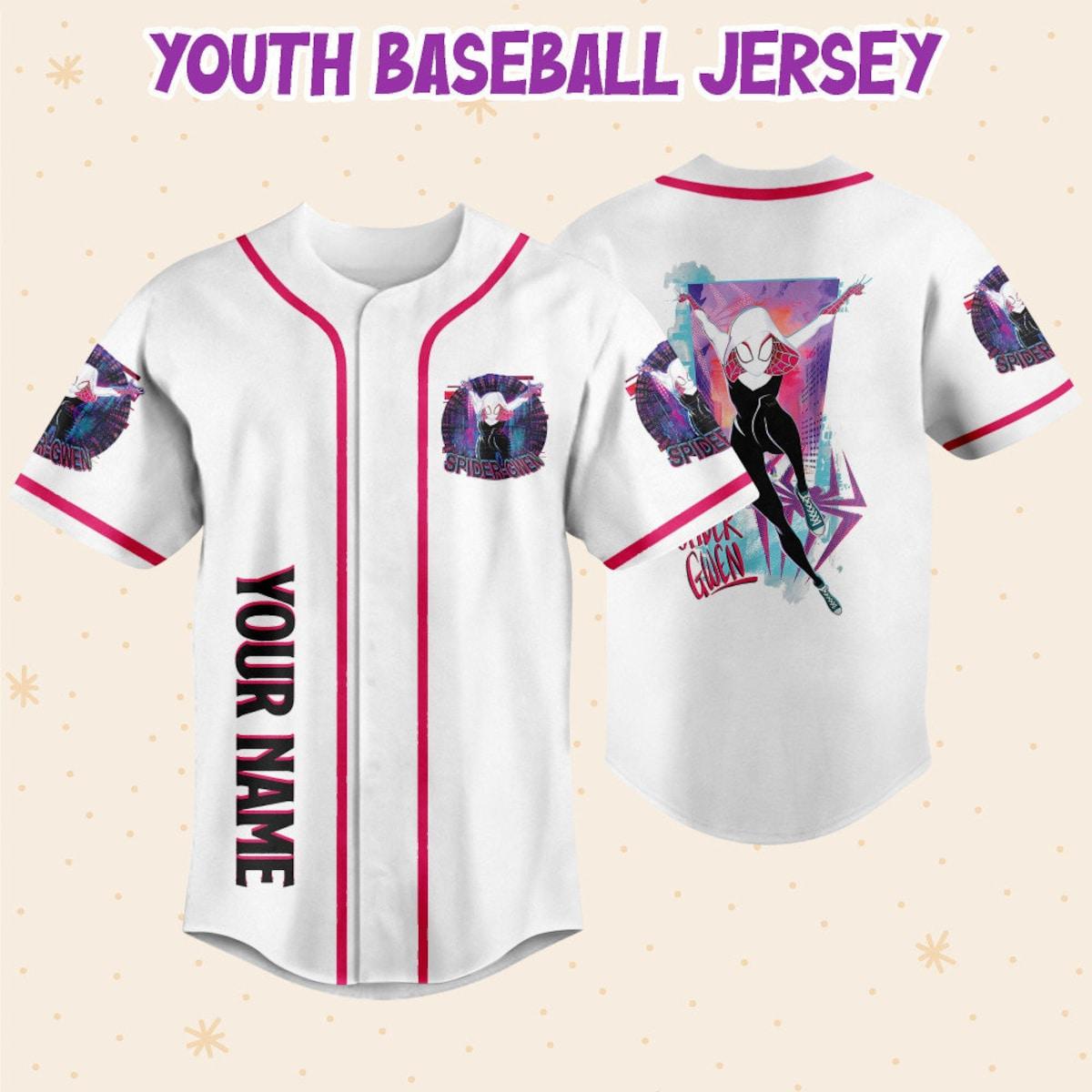 Mckenzieshoponline Spider Gwen Kids Youth Adult Disney Personalized Baseball Jersey For Fans - Image 6