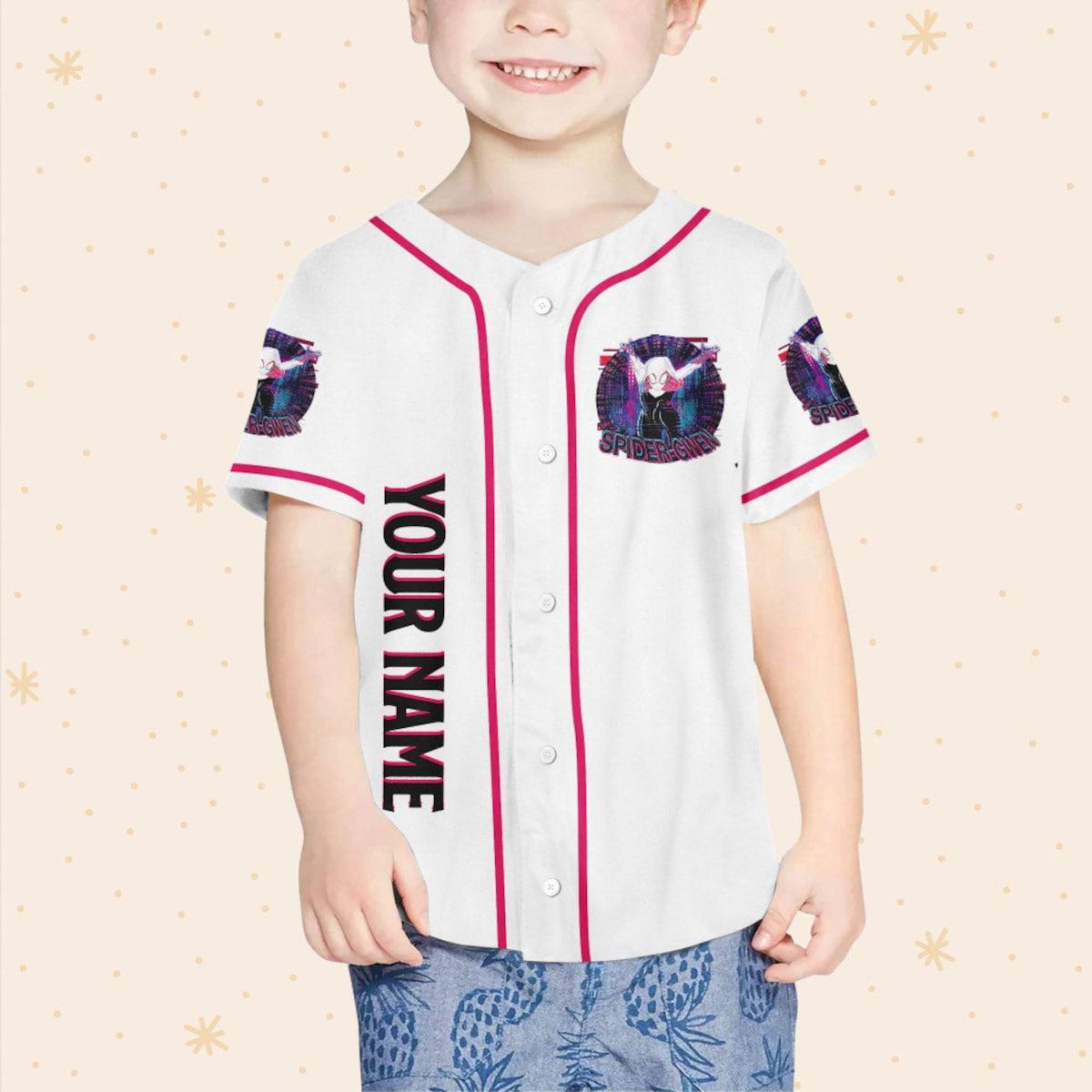 Mckenzieshoponline Spider Gwen Kids Youth Adult Disney Personalized Baseball Jersey For Fans - Image 5