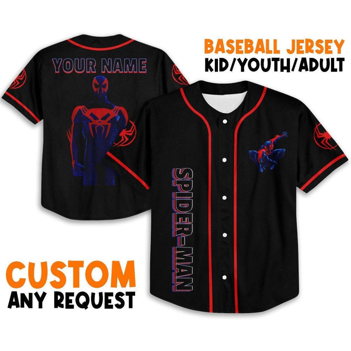 Mckenzieshoponline Spider Man Across The Spider Verse 2099 Fly Personalized Baseball Jersey For Fans