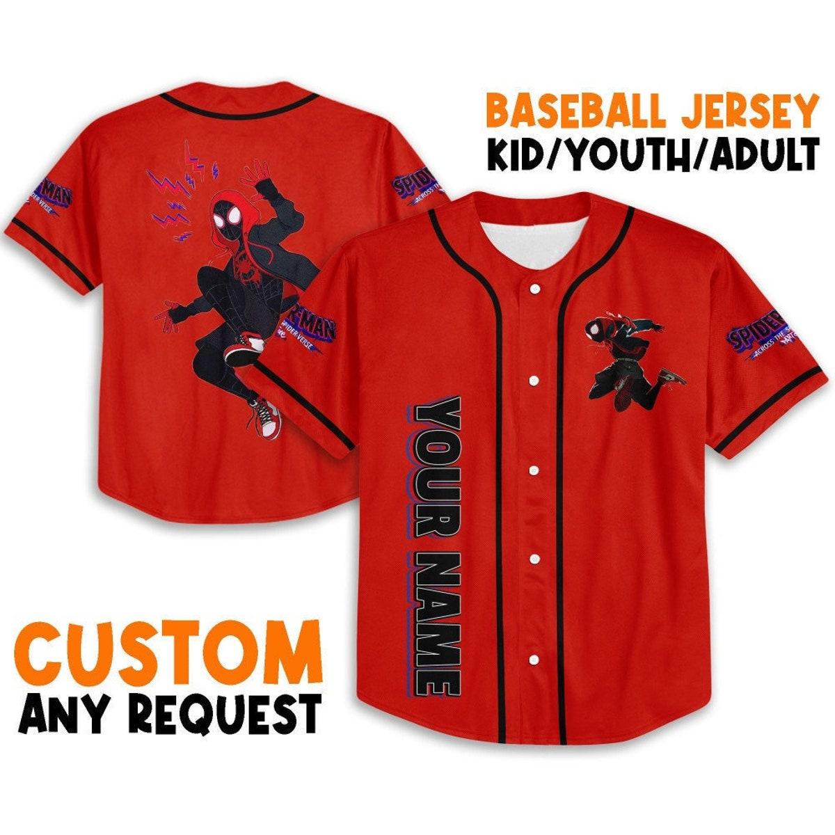 Mckenzieshoponline Spider Man Across The Spider Verse Acrobatic Personalized Baseball Jersey For Fans
