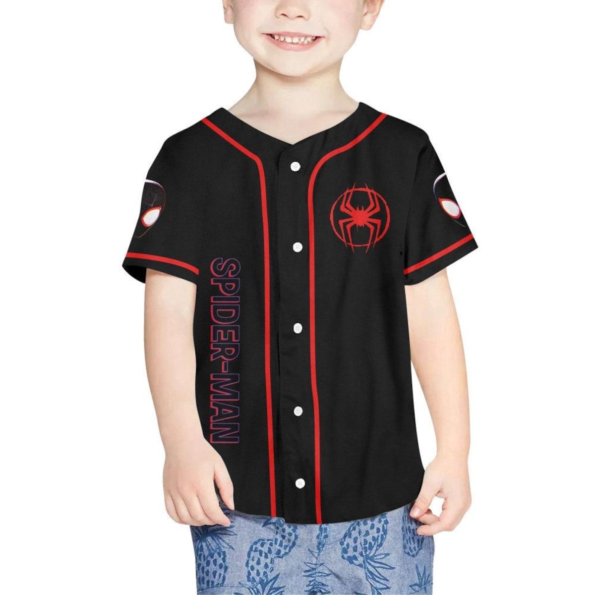 Mckenzieshoponline Spider Man Across The Spider Verse Black Jump Personalized Baseball Jersey For Fans - Image 5