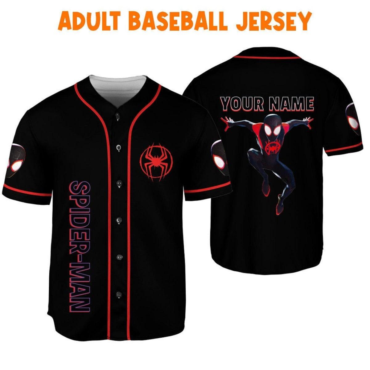 Mckenzieshoponline Spider Man Across The Spider Verse Black Jump Personalized Baseball Jersey For Fans - Image 7
