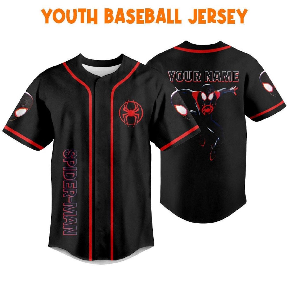 Mckenzieshoponline Spider Man Across The Spider Verse Black Jump Personalized Baseball Jersey For Fans - Image 6