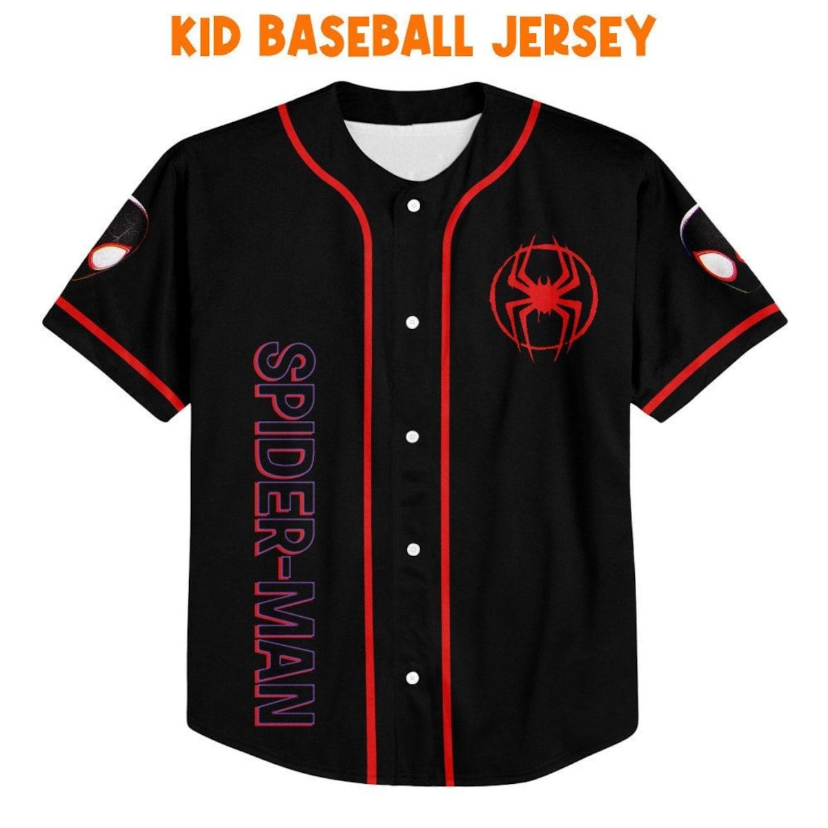 Mckenzieshoponline Spider Man Across The Spider Verse Black Jump Personalized Baseball Jersey For Fans - Image 3