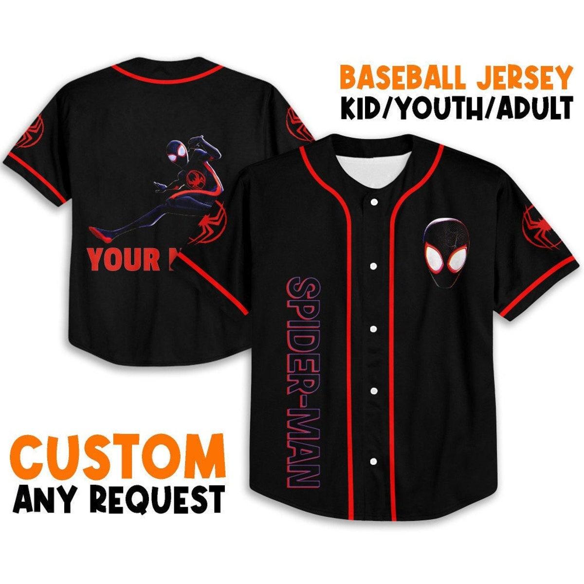 Mckenzieshoponline Spider Man Across The Spider Verse Jumping Personalized Baseball Jersey For Fans