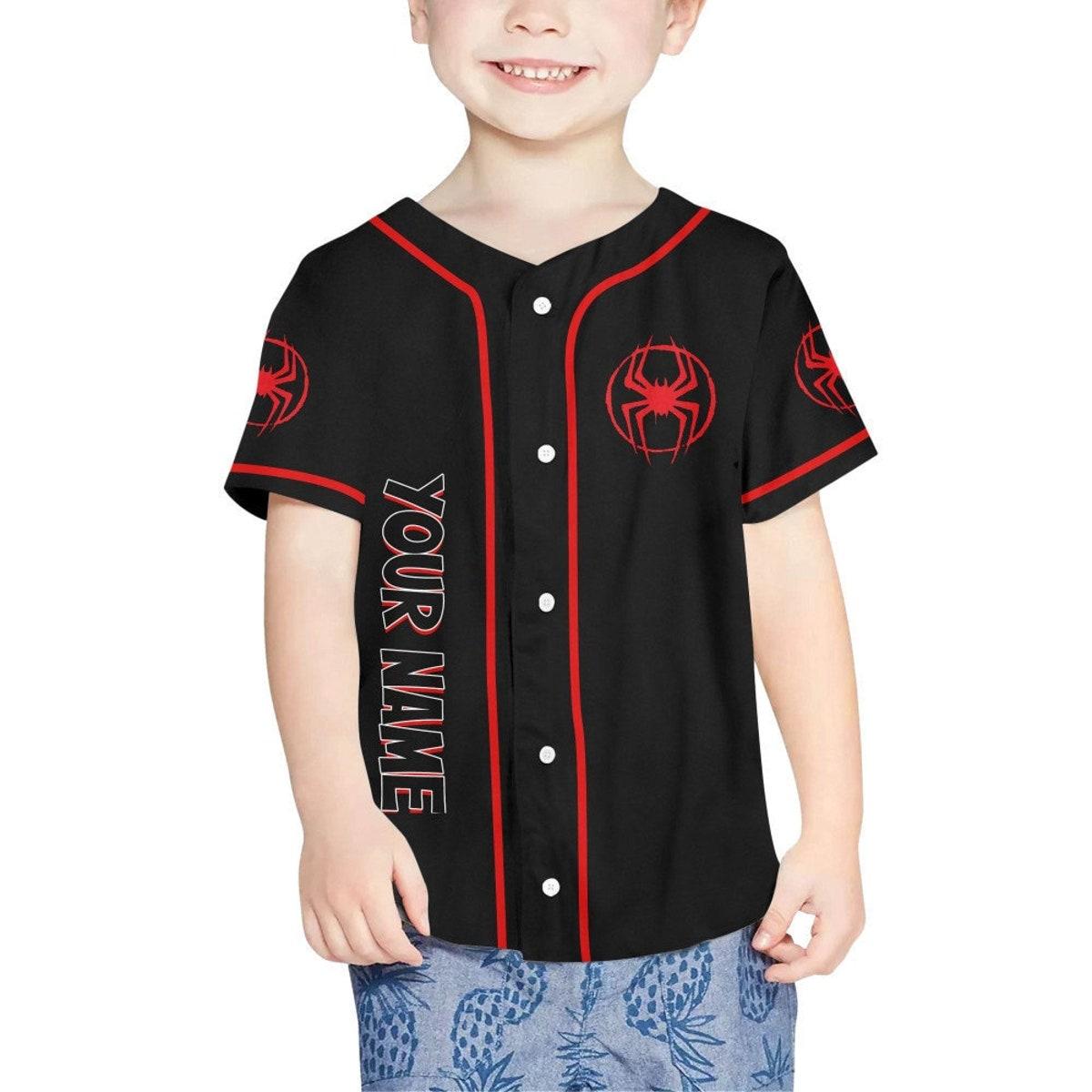 Mckenzieshoponline Spider Man Across The Spider Verse Upside Down Personalized Baseball Jersey For Fans - Image 5