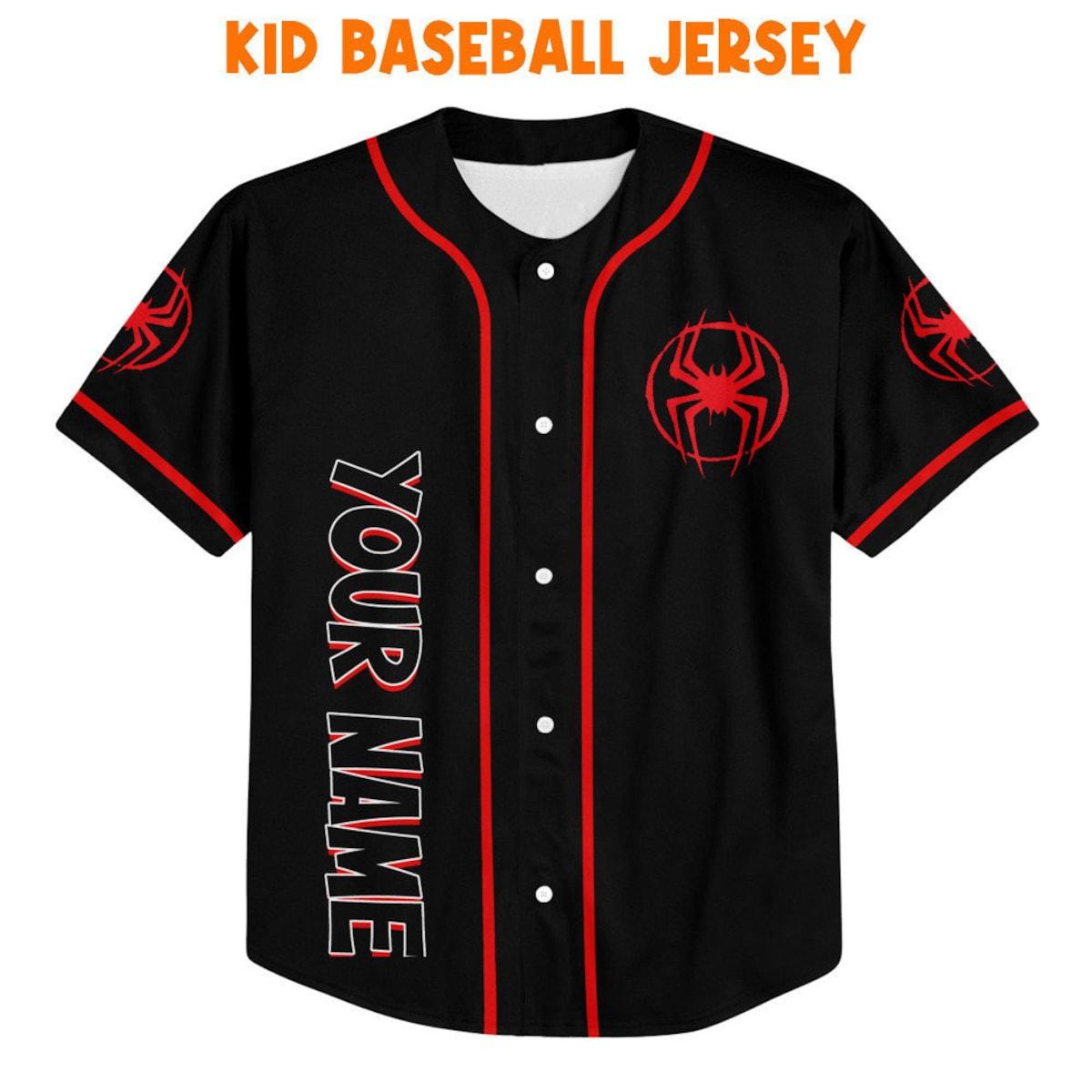 Mckenzieshoponline Spider Man Across The Spider Verse Upside Down Personalized Baseball Jersey For Fans - Image 3