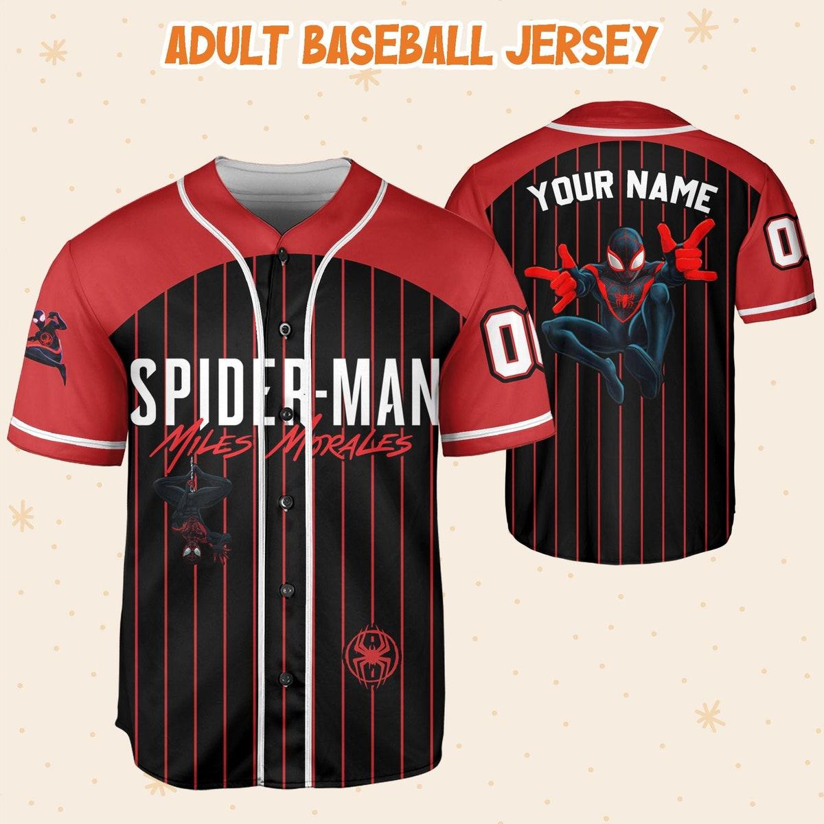 Mckenzieshoponline Spiderman Miles Morales Disney Personalized Baseball Jersey For Fans - Image 6
