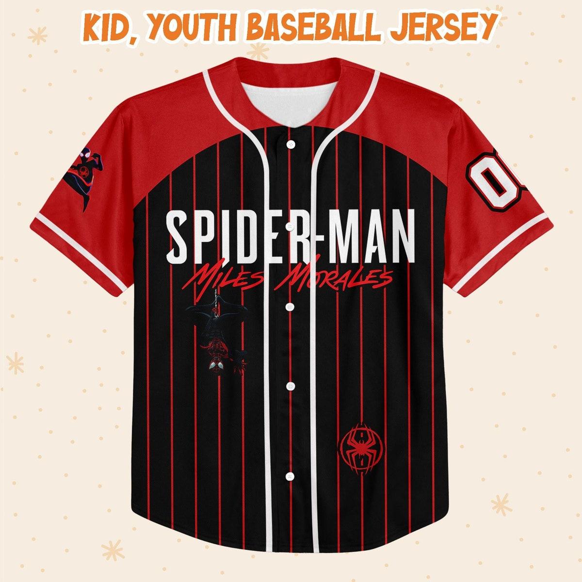 Mckenzieshoponline Spiderman Miles Morales Disney Personalized Baseball Jersey For Fans - Image 3