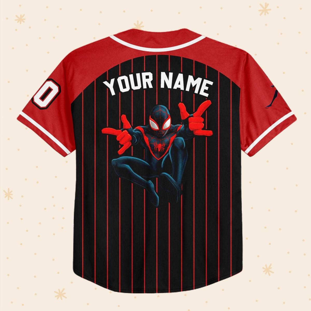 Mckenzieshoponline Spiderman Miles Morales Disney Personalized Baseball Jersey For Fans - Image 4