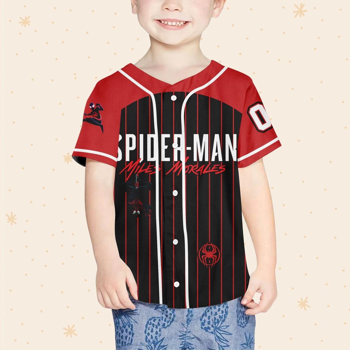Mckenzieshoponline Spiderman Miles Morales Disney Personalized Baseball Jersey For Fans - Image 5