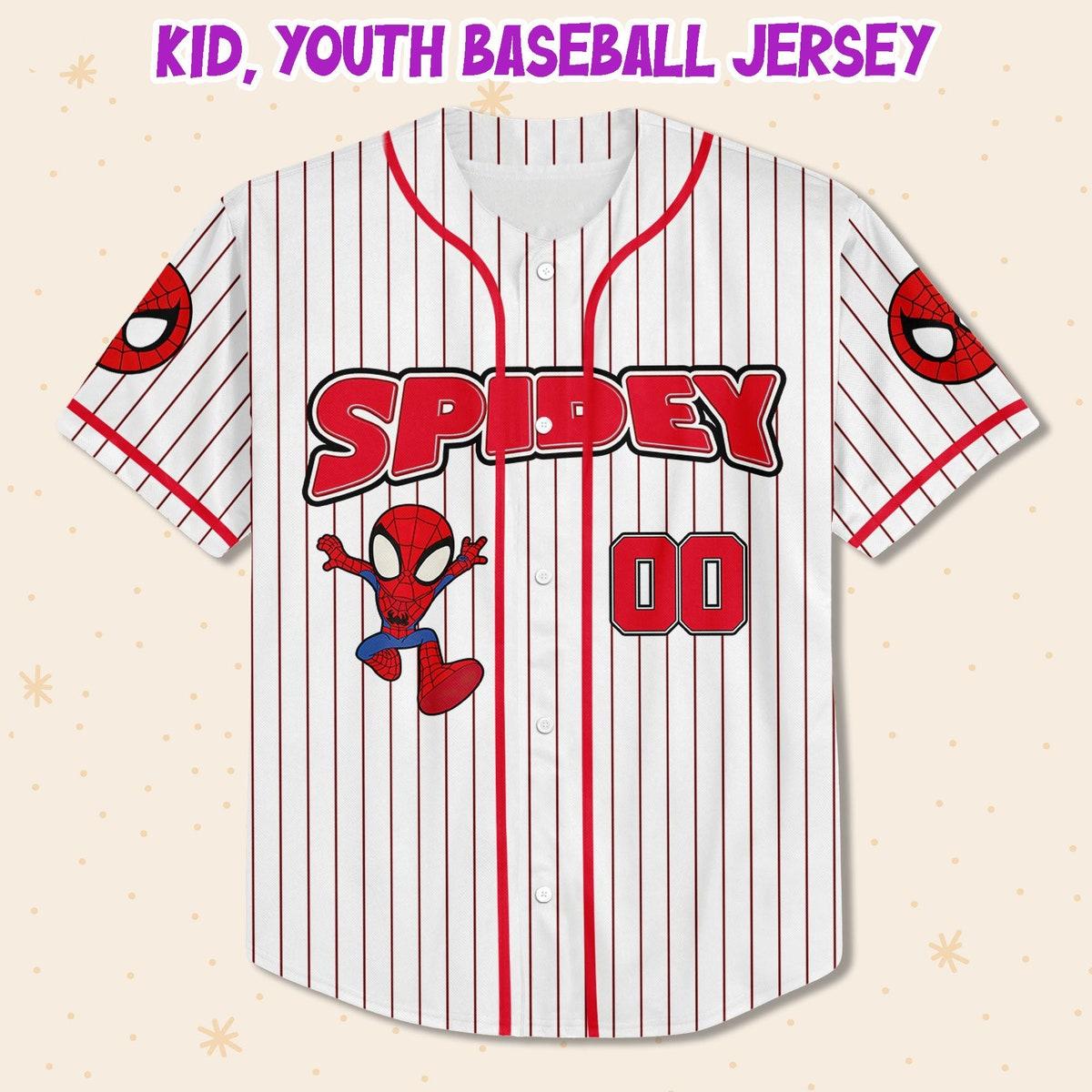 Mckenzieshoponline Spidey And His Amazing Friends Cute White Color Personalized Baseball Jersey For Fans - Image 3