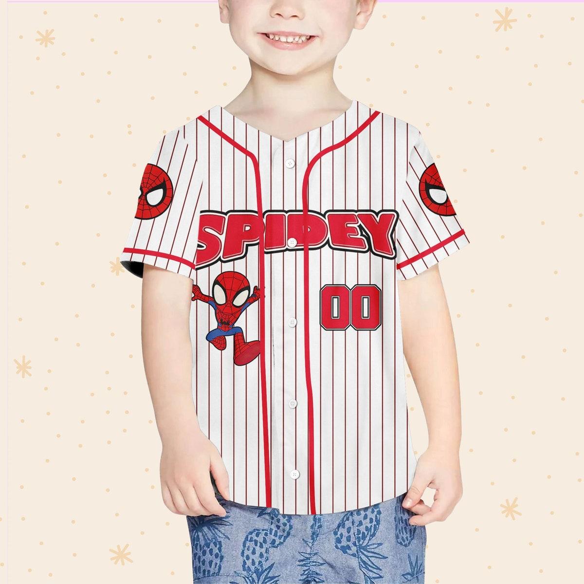 Mckenzieshoponline Spidey And His Amazing Friends Cute White Color Personalized Baseball Jersey For Fans - Image 5