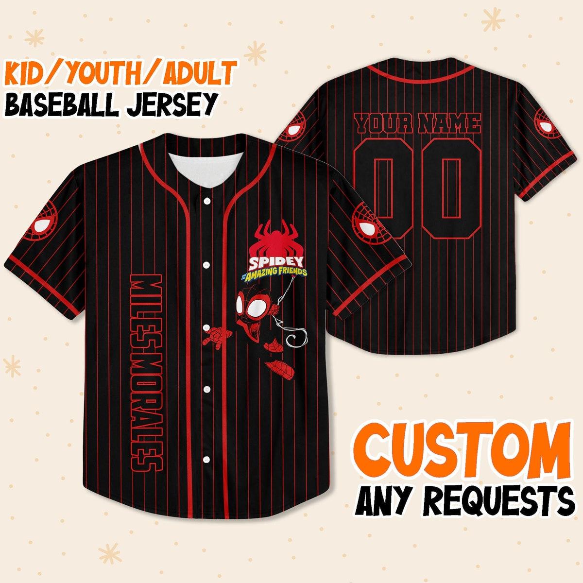 Mckenzieshoponline Spidey And His Amazing Friends Spider Verse Personalized Baseball Jersey For Fans - Image 2