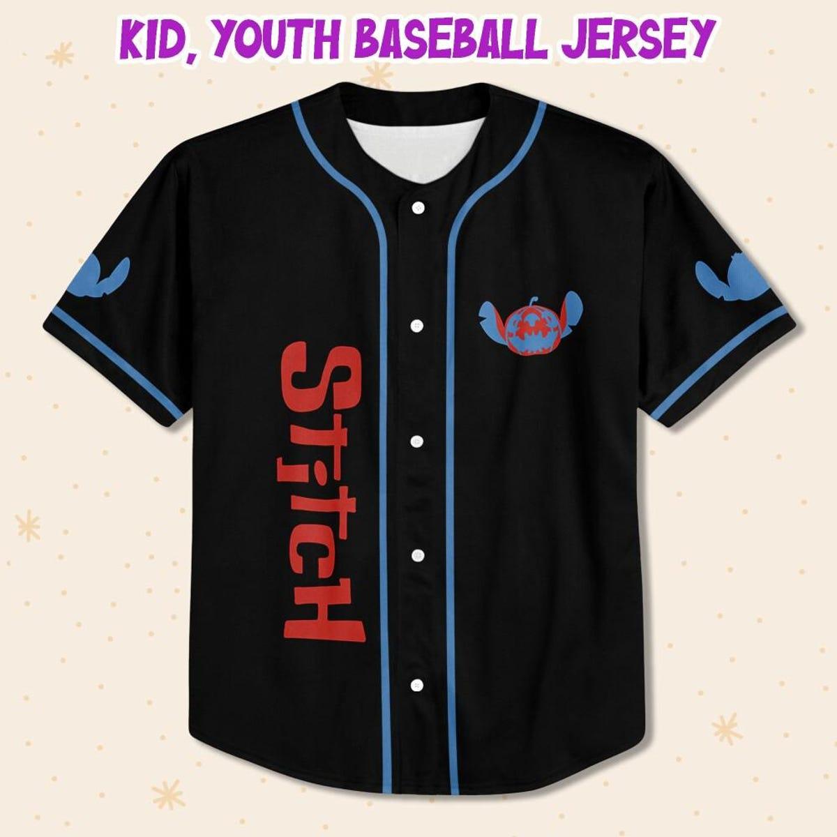 Mckenzieshoponline Stitch Devil Halloween Magic Kingdom Disneyland Personalized Baseball Jersey For Fans - Image 3
