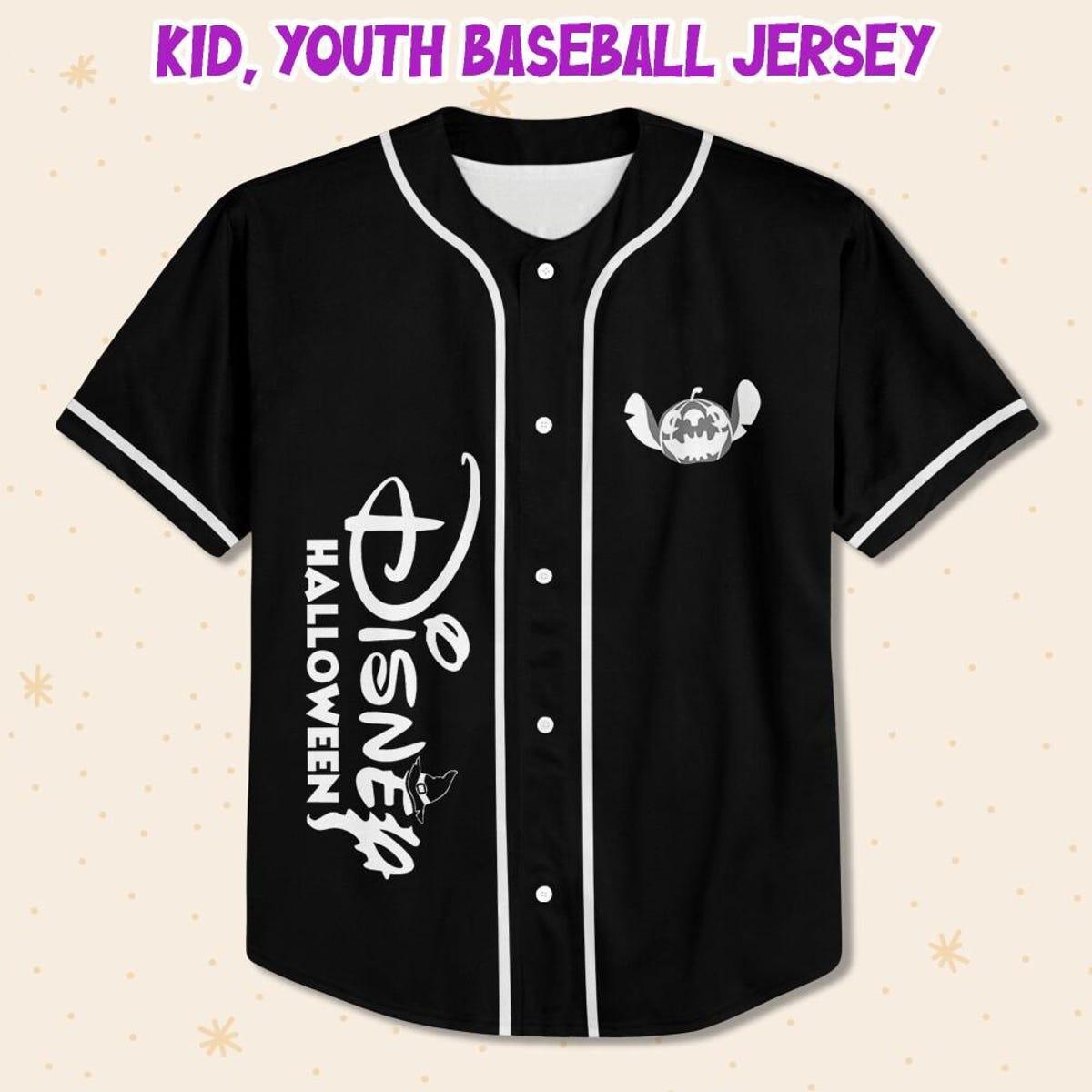 Mckenzieshoponline Stitch Skeleton Magic Kingdom Disneyland Personalized Baseball Jersey For Fans - Image 3