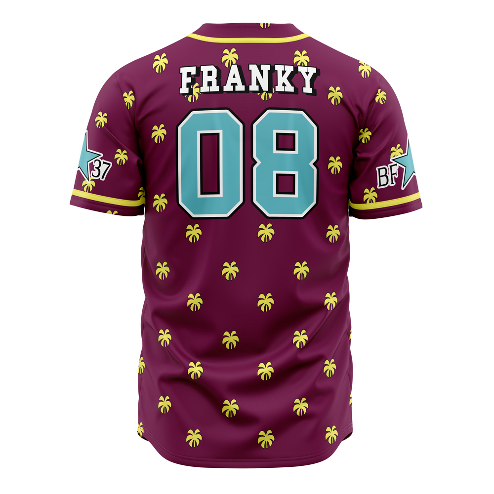 Mckenzieshoponline Straw Hats Franky One Piece Personalized Baseball Jersey For Fans - Image 3