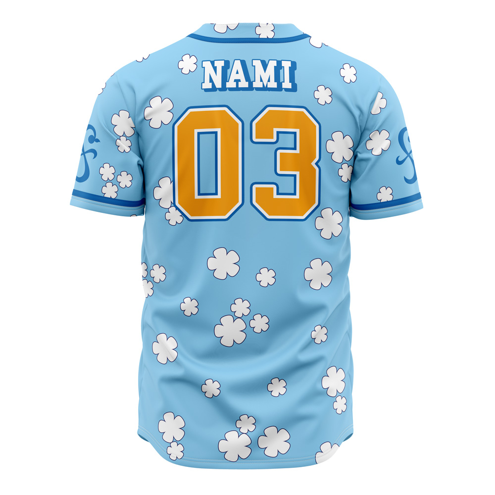 Mckenzieshoponline Straw Hats Nami One Piece Personalized Baseball Jersey For Fans - Image 3