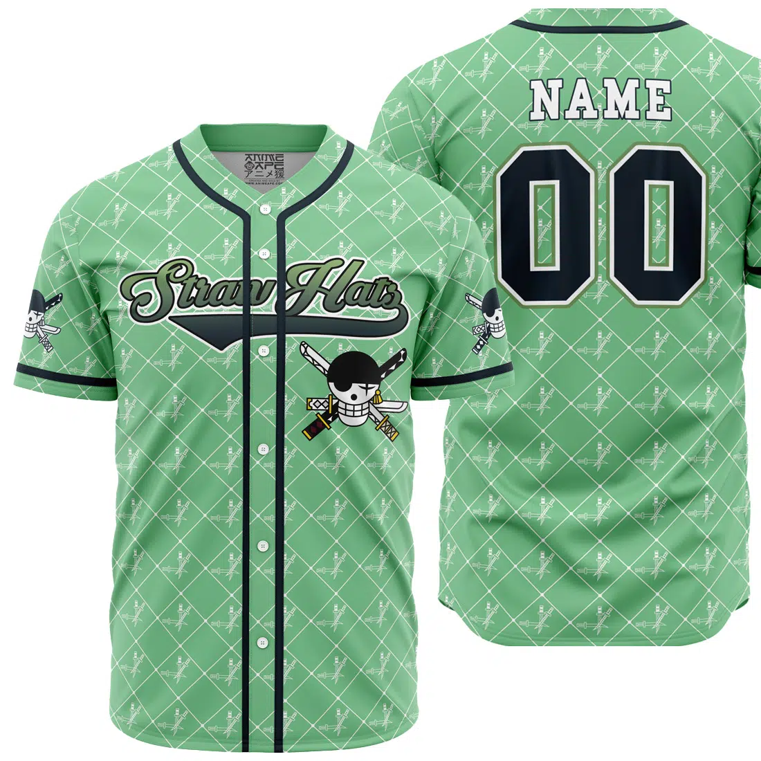 Mckenzieshoponline Straw Hats Zoro One Piece Personalized Baseball Jersey For Fans