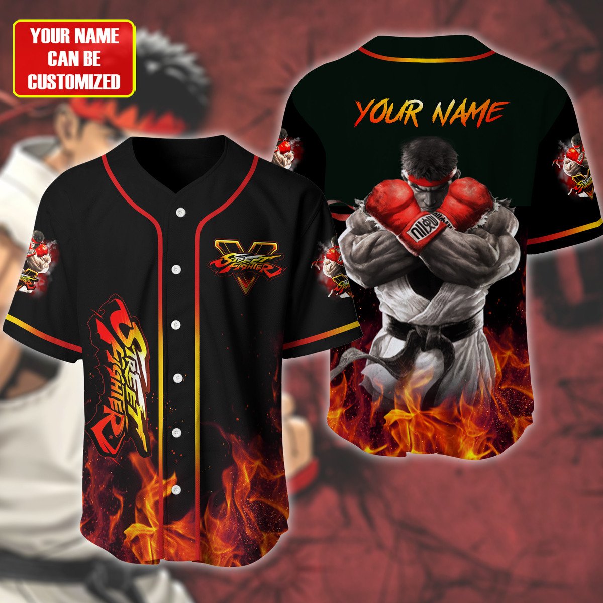 Jerseytrend Street Fighter V Personalized Baseball Jersey For Fans