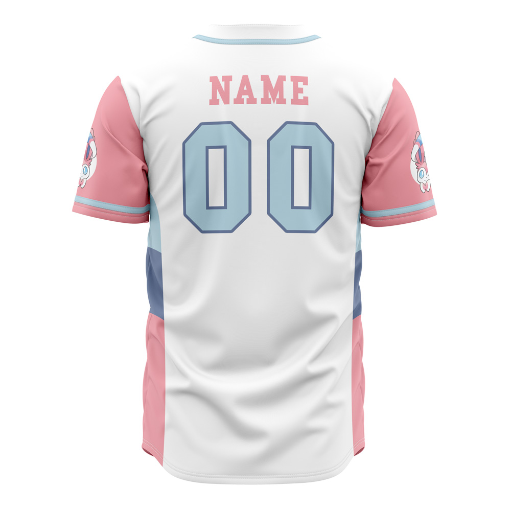Mckenzieshoponline Sylveon Eeveelution Pokemon Personalized Baseball Jersey For Fans - Image 3