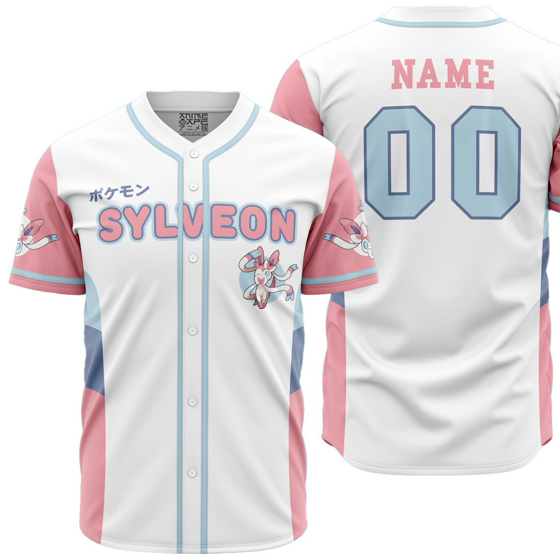 Mckenzieshoponline Sylveon Eeveelution Pokemon Personalized Baseball Jersey For Fans