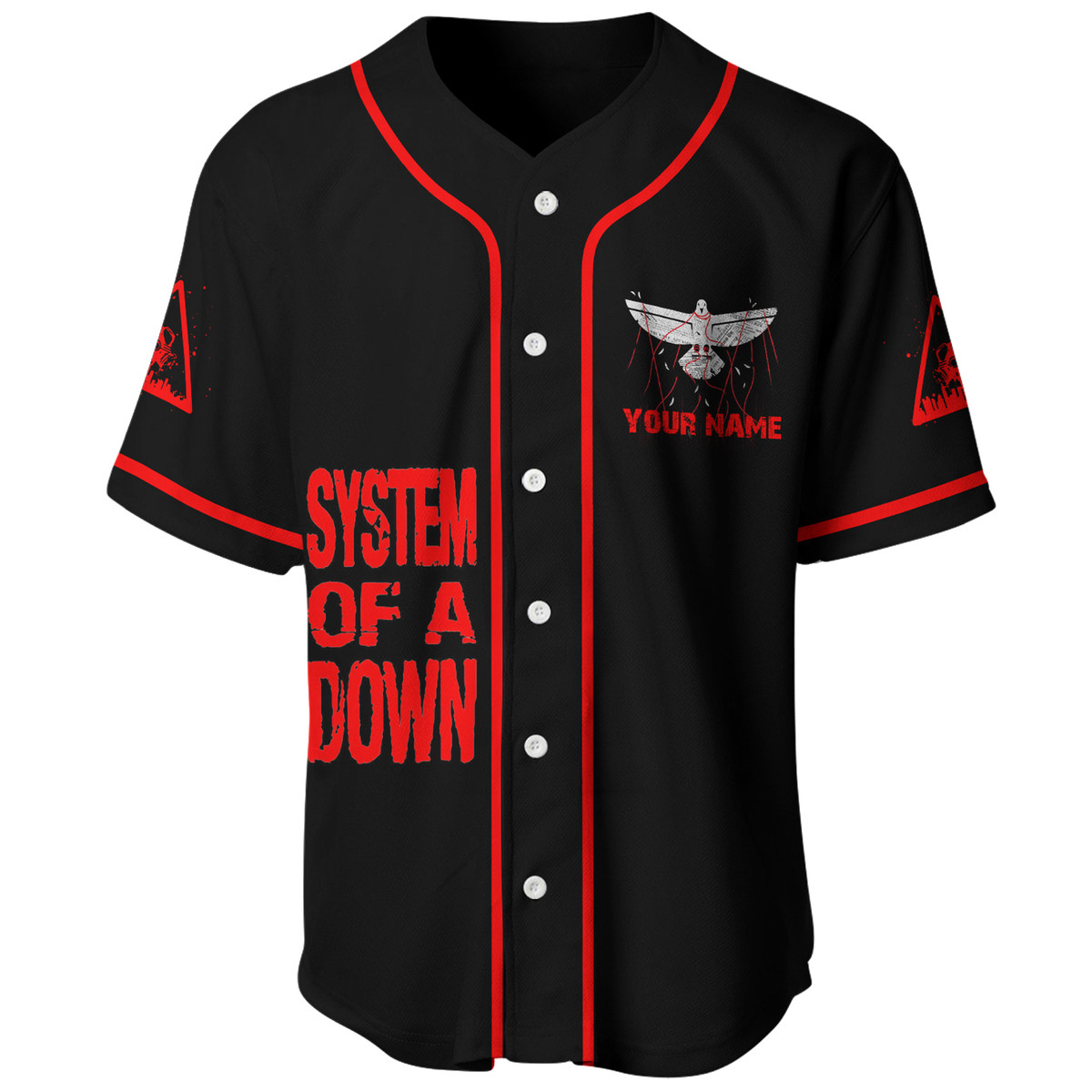 Jerseytrend System of a Down Band Hypnotize Personalized Baseball Jersey For Fans - Image 5