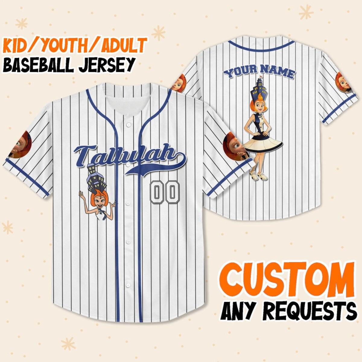 Mckenzieshoponline Tallulah Robinson Blue White Personalized Baseball Jersey For Fans