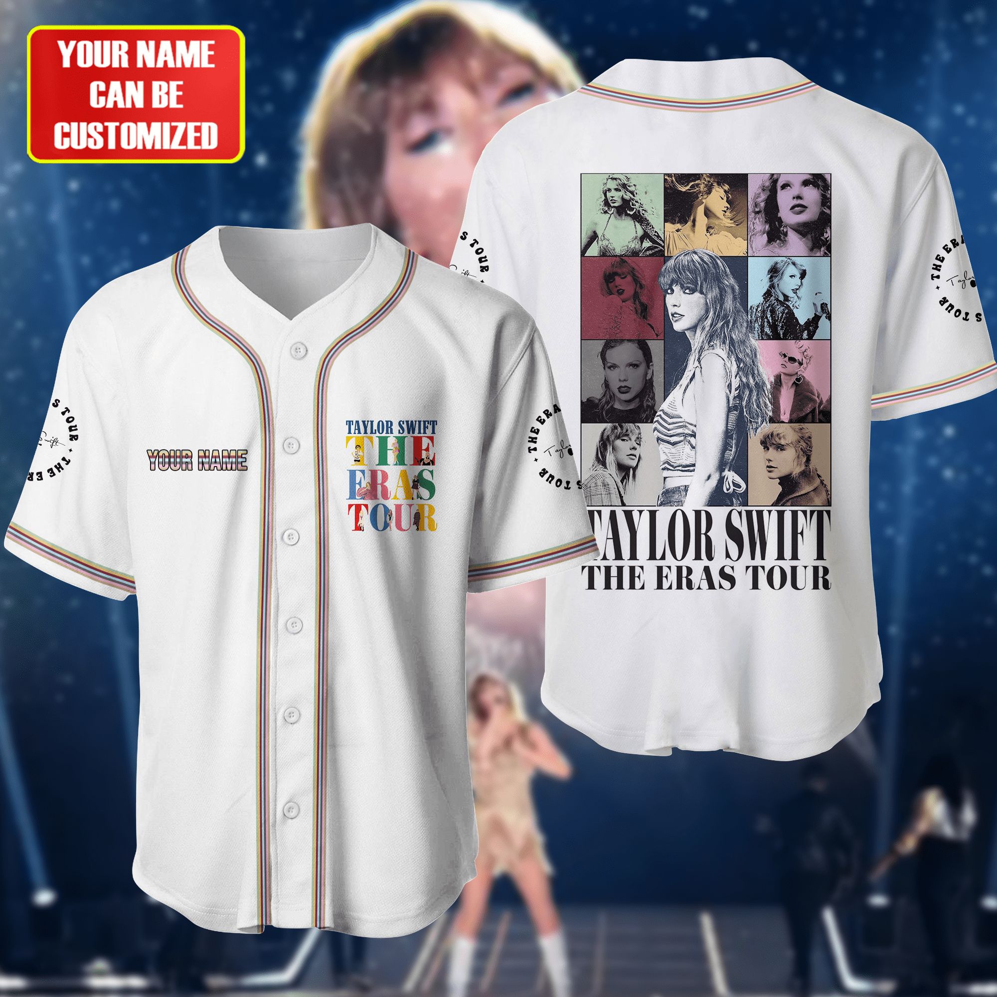 Jerseytrend Taylor Swift The Eras Tour Personalized Baseball Jersey For Fans