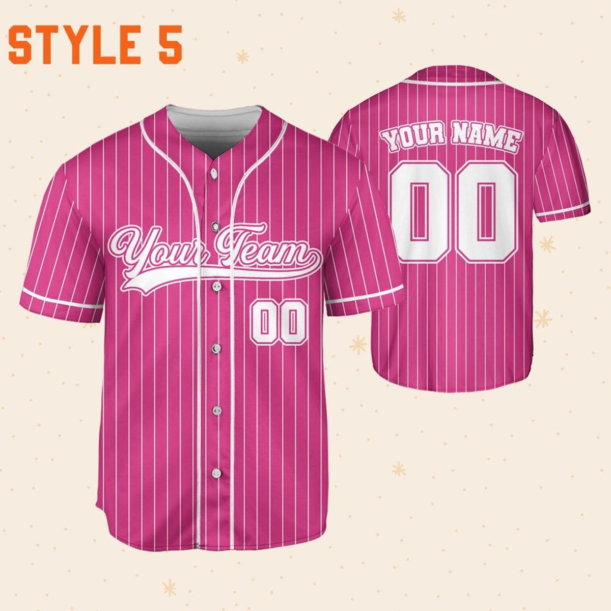 Mckenzieshoponline Team Name And Number Collection Pink Personalized Baseball Jersey For Fans - Image 6