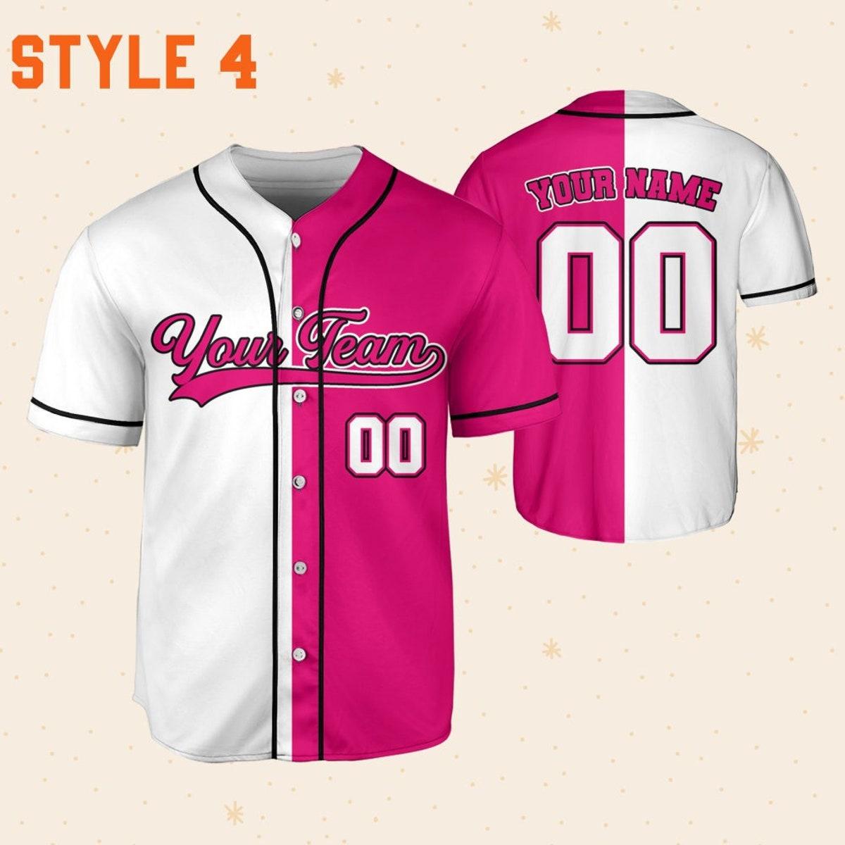 Mckenzieshoponline Team Name And Number Collection Pink Personalized Baseball Jersey For Fans - Image 5