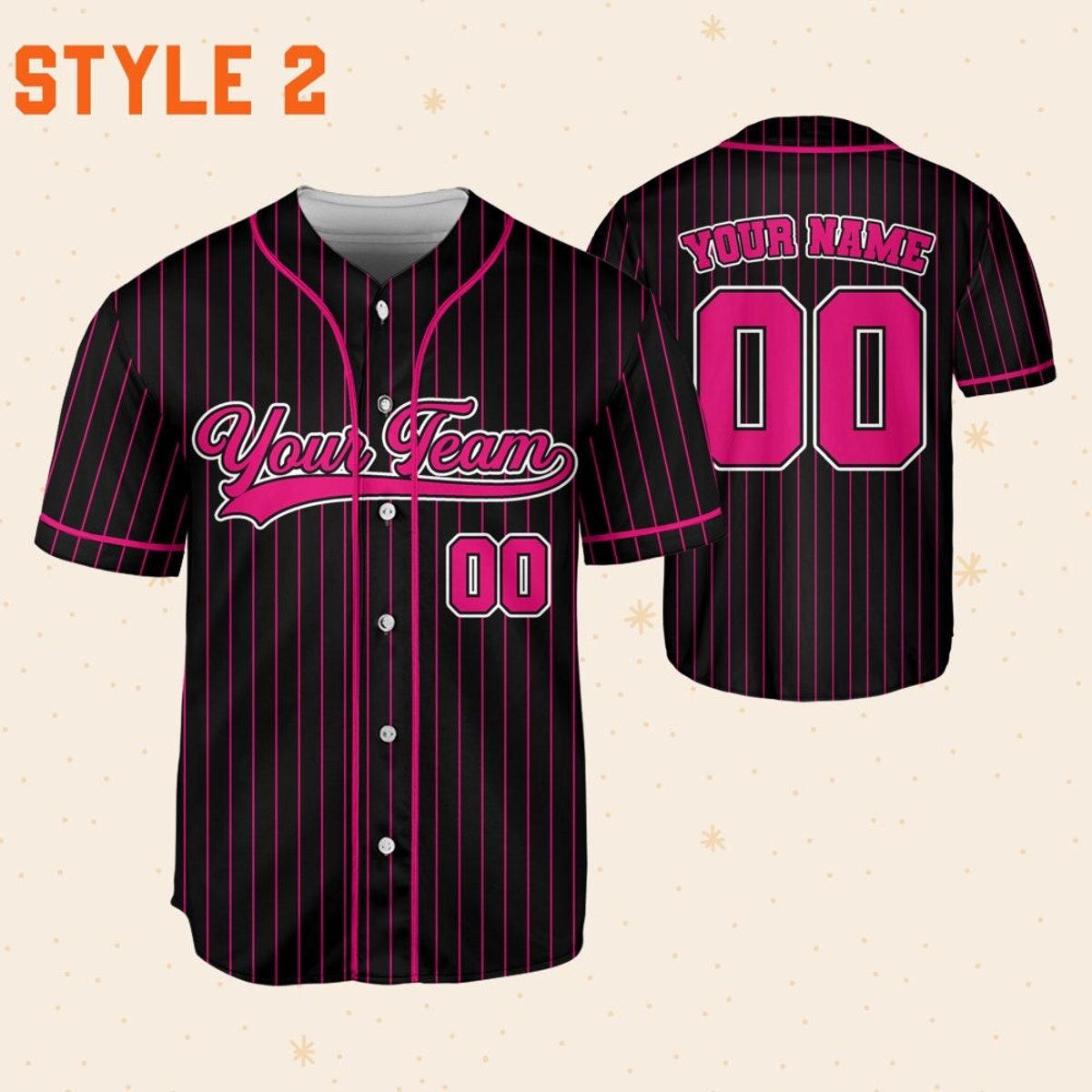 Mckenzieshoponline Team Name And Number Collection Pink Personalized Baseball Jersey For Fans - Image 3