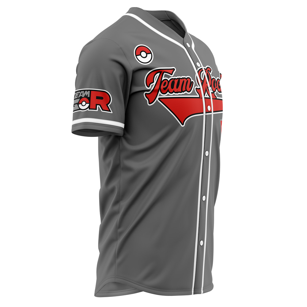 Mckenzieshoponline Team Rocket Grunt Gray Pokemon Personalized Baseball Jersey For Fans - Image 4