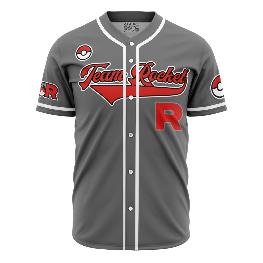 Mckenzieshoponline Team Rocket Grunt Gray Pokemon Personalized Baseball Jersey For Fans - Image 2