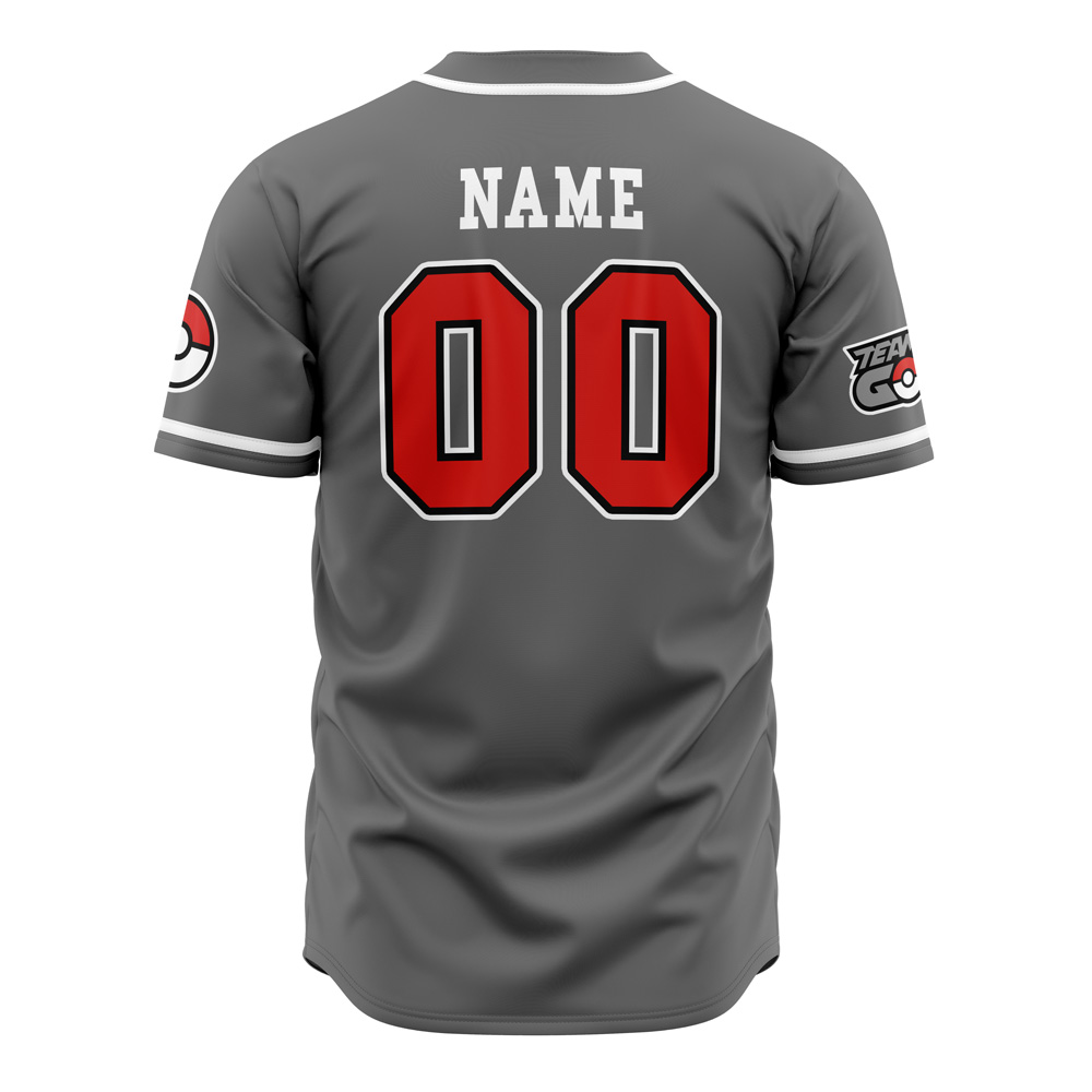 Mckenzieshoponline Team Rocket Grunt Gray Pokemon Personalized Baseball Jersey For Fans - Image 3