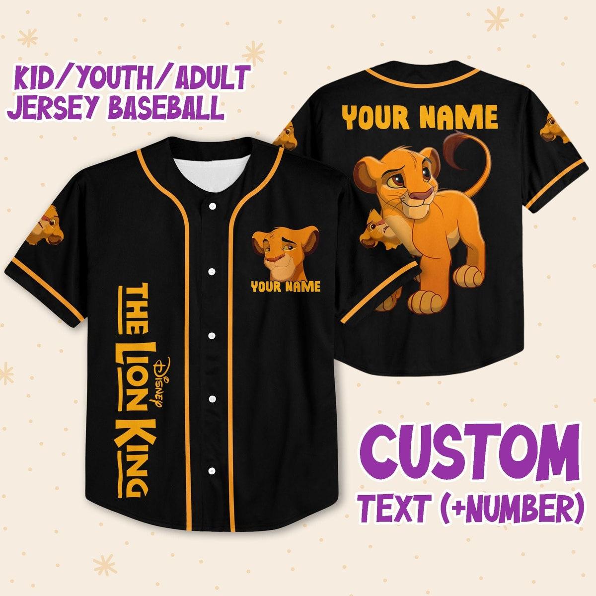 Mckenzieshoponline The Lion King Baby Black Color Personalized Baseball Jersey For Fans - Image 2